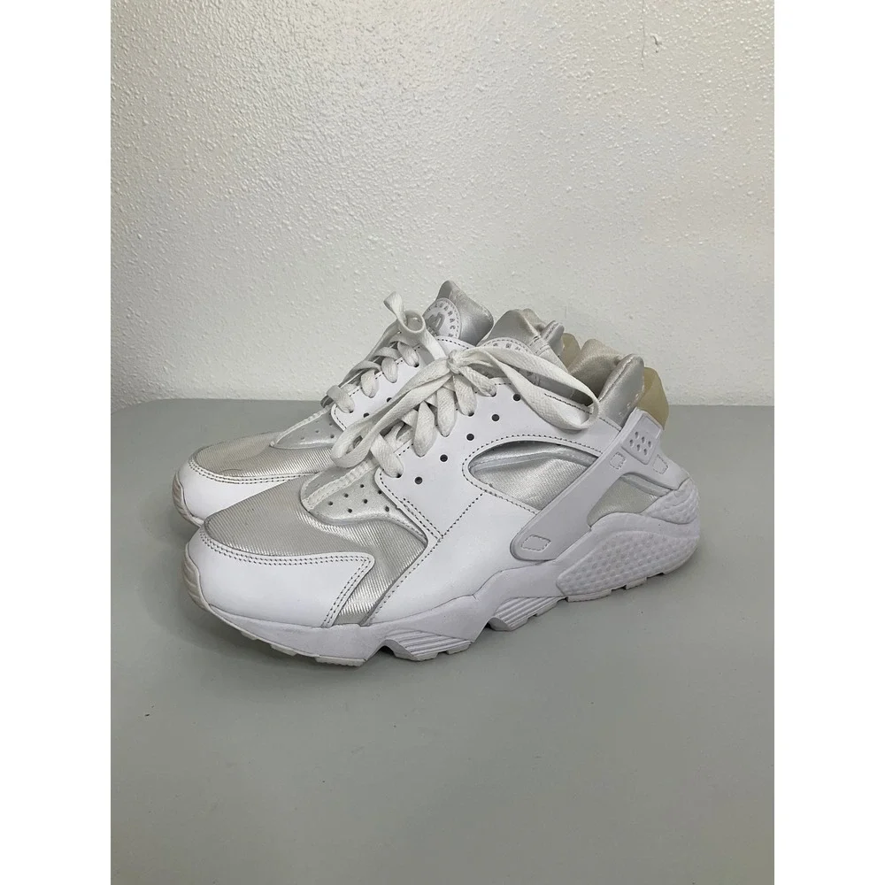 Nike Air Huarache White Metallic Silver Sneakers DH4439-102 Womens 10
